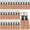 30 Stück Holz Schlüsselringe Rohlinge, Holz Schlüsselanhänger Rechteckig Schlüsselanhänger, Wooden Schlüsselanhänger Blanko für DIY Gravur Bemalen