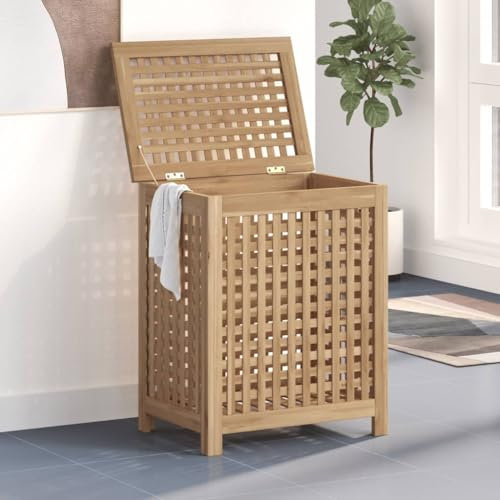 LXYZWRW Furniture Select-Poubelle en teck massif 50 x 35 x 60 cm