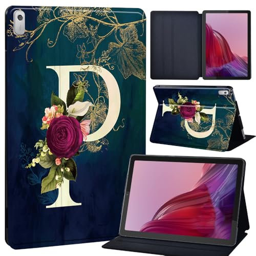 Case For Lenovo Tab M9 2023 9 Inch (TB-310FU), Slim Smart Cover Stand Folio Case for Lenovo M9 TB-310FU PU Leather Case Tri-Fold Tablet Cover (initial letter P)