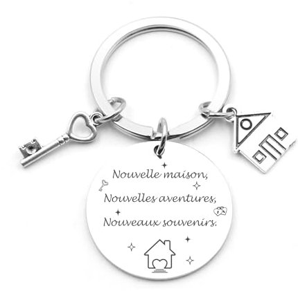 RRIGETEN Cadeau Crémaillère,Cadeau Cremaillere,Cadeaux Famille,Porte Clef,Porte Clef Maison,Cadeaux Cremaillere Maison