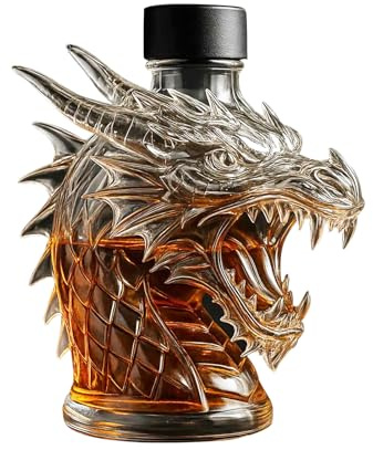 Whiskey Flasche | Drache Whiskey Karaffe | Besonderes Spirituosen Gefäß Für Rotwein Bier Heimverkostung Hochzeit Vatertag