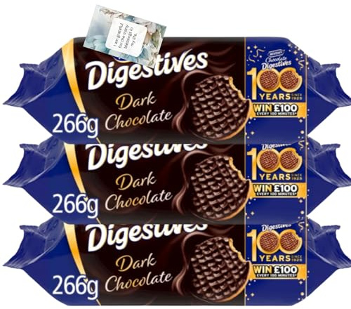 Biscuits Bundle With Dark Chocolate Flavoured Digestives Biscuit (3 Pack) – By Oerich Gift