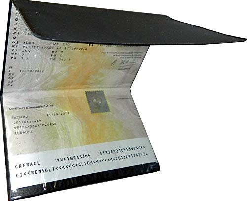 ETUI PVC PORTE CARTE-GRISE-Etui PVC Gomme pour Carte Grise 4 Volets