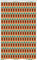 ABAKUHAUS Retro Schmaler Duschvorhang, Vintage Mode-Ethno, Badezimmer Deko Set aus Stoff mit Haken, 120 x 180 cm, Orange Grün
