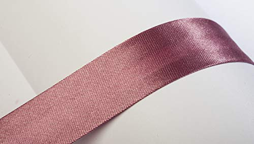 Jajasio Schrägband, 10m, Atlas (Satin), 19mm, gefalzt 27 ? altrosa, Textilband, Einfassband in 40 Farben