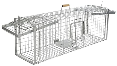 Kerbl cit Kastenfalle Alive Predator Super – Metall (Maße 120 x 33 x 42 cm, Gewicht 10,5 g Farbe Silber) 299477