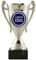 Pokal Award Bochum in Silber mit hochwertigen Aluminium Emblem Klopapierkönig und Aluminium Schild mit Wunschtext (18,5 cm)