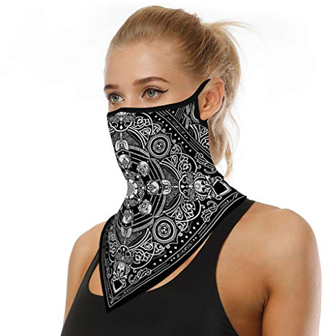 Lulupi Halstuch Multifunktionstuch Herren Damen 3D Druck Maske Tuch Face Shield Motorrad Mundschutz Schlauchschal Schals Bandana für Damen Herren