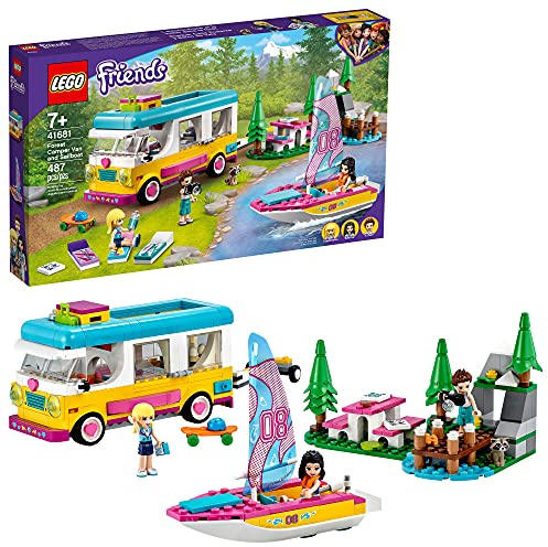 LEGO Friends Forest Camper Van and Sailboat 41681 Building Kit; Forest Toy; New 2021 (487 Pieces)