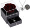 Eaprala Geschenke für sie konservierte echte Rose Schublade Ewige handgemachte konservierte Rose mit Halskette 100 Sprachen Geschenk, verzauberte echte Rose Blume zum Valentinstag Muttertag (Weinrot)
