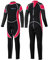 Yikayin Neoprenanzug Kinder Lang, 2.5mm Neoprenanzug Jungen Mädchen Rücken-Reißverschluss, Neopren Kinder Thermo zum Schwimmen, Tauchen, Schnorcheln, Surfen, SUP - Rot S