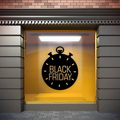 Oedim Vinilos para Escaparates Decoración Rebajas, Cronómetro, 42x50cm, Vinilo Adhesivo, Decora tu escaparate, Pegatinas Adhesivas Escaparate, Vinilos para Negocios