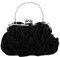 DZOZO Women Clutch Purse Satin Evening Bag Floral Banquet Bag Petal Clutch Handbag Detachable Chain