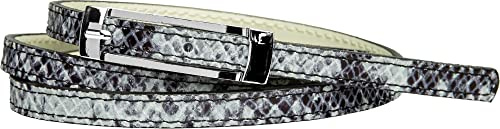 Caspar GU319 eleganter schmaler Damen Taillengürtel mit Schlangen Print