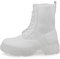 IF Fashion Stivali Stivaletti Anfibi Combat Scarpe da Donna Platform Elasticizzati Traspiranti Calzini 6603 bianco N.39