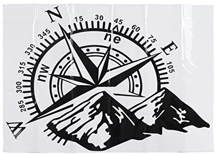 Akozon Kompass Berg Aufkleber, 48 X 34 cm Universal Wasserdicht Auto-Aufkleber-Dekoration für Seiten- oder Heckscheibe, Autotür, Karosserie