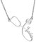 JewelryWe Schmuck Namenskette Damen Edelstahl Personalisierte Halskette Stethoskop Herz Anhänger Kette mit Namen, Geschenk für Frauen Ärztin Krankenschwester (Silber)