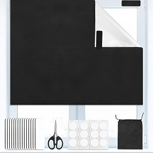 Geboor Portable Blackout Curtains, 300x145cm Temporary 100% Black Out Curtains Easy to Stick on Blinds for Windows for Nursery, Bedroom, Travel (PBC100)