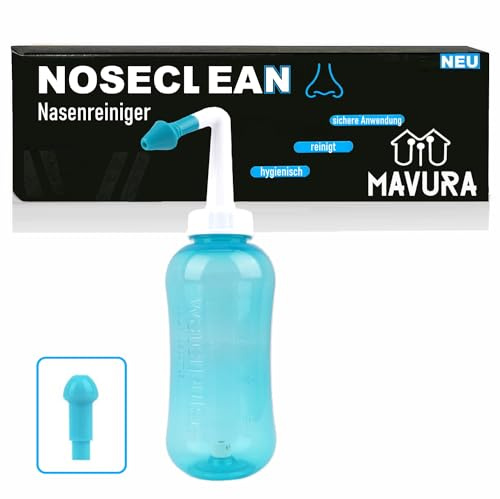 NOSECLEAN Premium Nasendusche Nasenspülung Nasenspüler, Nasenreiniger Nasenreinigung Erkältung Allergie