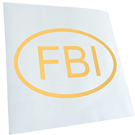 Kiwistar - Autoaufkleber - FBI Aufkleber für Auto, Laptop, Fahrrad, LKW, Motorrad Mehrfarbig JDM Decal Racing