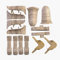 NORDLINGER PRO Kit de finition plinthes - WOOD 2 - Kit comprend 2 embouts droits - 4 angles rentrants - 4 jonctions droites