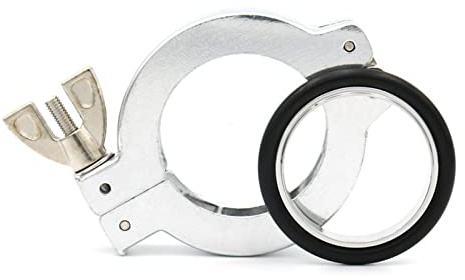 Brewing tool 10Pcs KF50 Aluminum Vacuum Double Pin Tri Clamp Flange Ni Plated With Centering Ring FPM O-Ring Pipe Fittings Home brewing (Color : Suit)