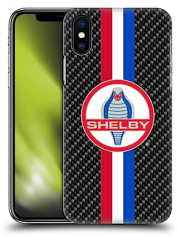 Head Case Designs Officially Licensed Shelby Carbon Fiber Logos Hard Back Case Compatible With Apple iPhone X/iPhone XS