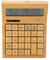 Bewinner Bambus-Rechner, Buchhaltungs-Tischrechner mit 29 Tasten, Solarbetriebener Batterie, 12-Bit-Digital-LCD-Display für das Schulbüro