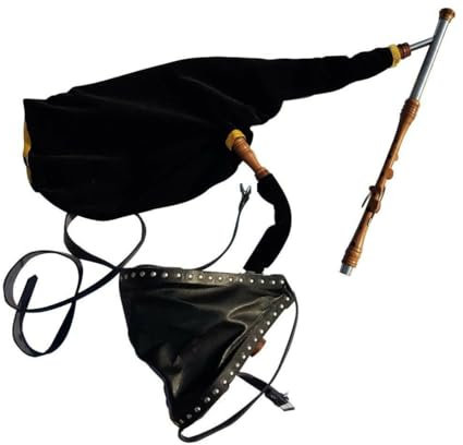 Irish Uilleann - Juego de práctica de pipas en D para estudiantes, para principiantes, juego de gaitas irlandesas con un cántico de 3 teclas, caña y un folleto guía para principiantes