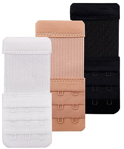 Tamlien Bra Extender 3 Hook,Stretchy Soft and Comfortable Bra Strap Extender