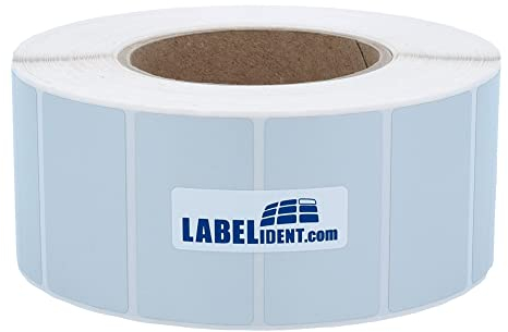 Thermotransfer Etiketten silber - 40 x 20 mm - 2.000 Polyester PET Etiketten für Typenschilder, 76 mm Kern, selbstklebend auf Rolle