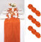 Showgeous 3 Stück Käsetuch Tischläufer Orange, 90 x 300 cm Tischläufer Boho Style Rustikaler Seihtuch Gaze Stoff Tischdekoration für Vintage Hochzeit Geburtstage Babyparty Urlaub Party