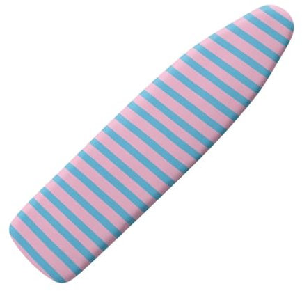 Tomeusey Funda de hierro con rayas rosas y azules para tabla de planchar con borde elástico y cierres de velcro, reflectante de calor, decoración del hogar, cubierta de repuesto para tabla de planchar