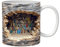 BETUFIARY 3D Bookshelf Mug,Creative Space Design Multi-Purpose Ceramic Mug,A Library Shelf Cup,3D Bookshelves Hole in A Wall Mug (Gray)