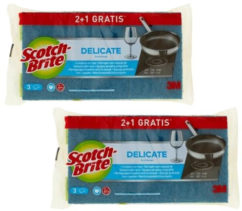 Spugna Abrasiva Antigraffio, DELICATE (Confezione Da 3 Spugne)(2 Unità)