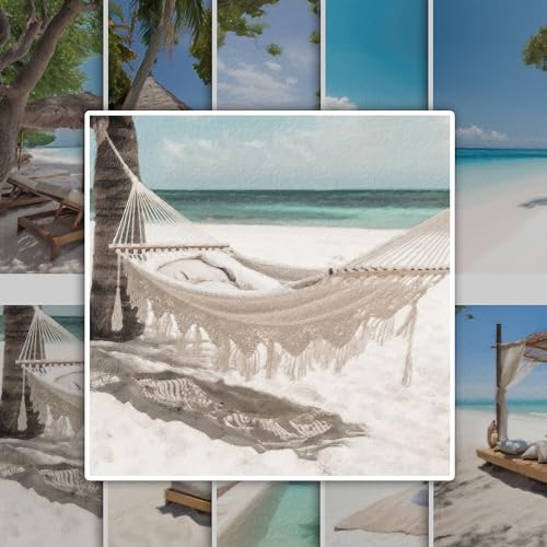 Fliesenaufkleber Bad Strand Blau Braun, Klebefolie Klebefliesen, alte Küchenfliesen Badfliesen überkleben, Fliesenbild selbstklebend Fliesen, glänzende Folie (Aquarell, Nach Maß - 100 Stück)