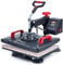 CREWORKS 12x15 Heat Press Machine, 360 Degree Swing Away Shirt Printing Machine with Digital Control, 30x38cm Multipurpose Shirt Press Machine with Dual Heating Tubes for Pillow Case Mouse Pad Bag