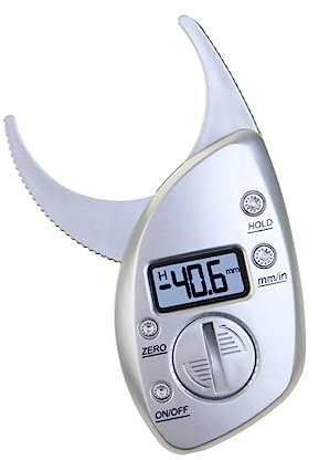 FOMIYES Digitaler Körperfettmessschieber Silber Tragbar Präzise Fettmessgerät Mit Display Für Männer Und Frauen Fitness Körperfetttester