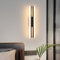 Riserva Wandlampe LED, 16W Wandleuchte Innen Moderne, Wandbeleuchtung Schwarz Aluminium, 3000K Warmweiß für Schlafzimmer, Wohnzimmer, Treppenhaus, 40cm