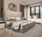 THE VOGUE Interiors Winged Bed Frame | Plush Velvet Bed With Storage | Ottoman Storage Bed Frame | upholstered bed frame (Grey Plush Velvet, 6FT SUPER KING)