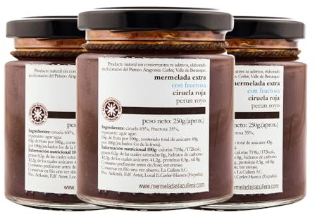 Mermelada de fresas extra con fructosa La Cullera 250 g pack 3 frascos - SEDOVIN LA COMPRA COMODA