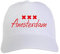 Generico Amsterdam Holland Mütze, bestickt, weiß, Fußballfans – Sport Ultras, Polyester, 5 Paneele, Weiß, One size