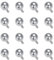 WillTen 16Pcs Internal Body Balls - Silver 16G 3mm Belly & Septum Balls, Piercing Jewellery for Belly Button, Tongue and More