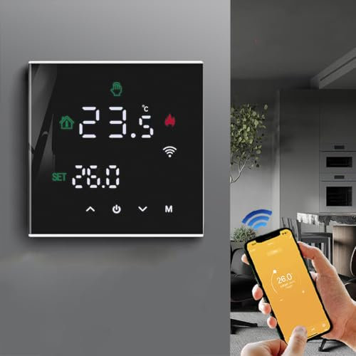 Termostato Wifi Caldaia a Gas, 3a Termostato WiFi per Caldaia a Gas Controllo App Vocale/LCD Retroilluminato, Smart Programmabile Settimanalmente Compatibile con Alexa Google Home