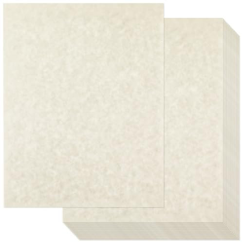 Epakh 200 Sheets Old Age Parchment Paper 8.5 x 11 Inch Standard Letter Vintage Colored Old Parchment Semblance Double Side Printing Paper(Light Gray)