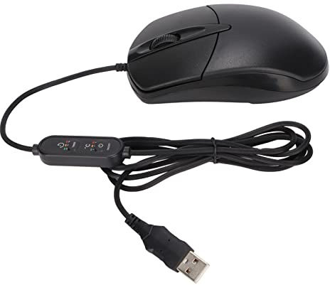 Haofy Heated Mouse Hand Warmer 1600DPI Black Ergonomic Wired Mouse for WINDOWS OS X, Warm for Desktop Laptop Users