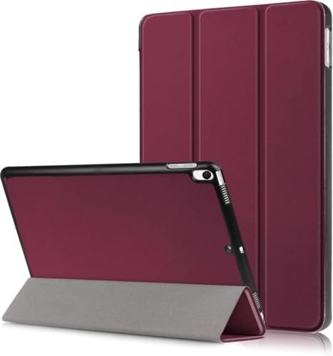 BTH - Tablet Hülle für Apple iPad Pro 10.5 (2017) - Leichte Hülle mit Trifold Cover - Stoßfest Dunkelrot
