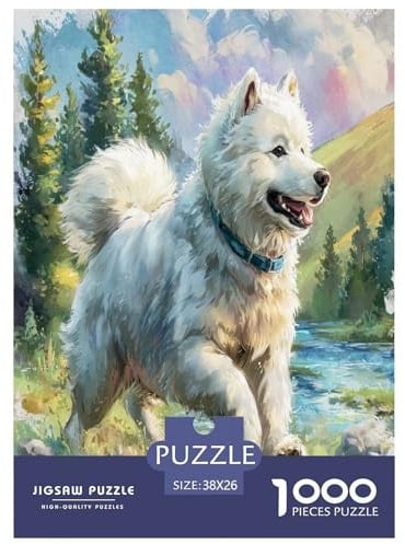 Akita Inu Puzzles 1000-teilige Schwer Puzzle Spielzeug Lernspiel Impossible Herausforderungsspielzeug Für Erwachsene Kinder 38x26cm/1000pcs