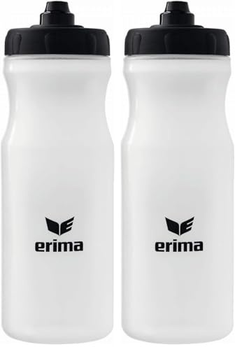 Erima Unisex – Erwachsene Zubehör Eco Trinkflasche (7242205), transparent, 00 (Packung mit 2)