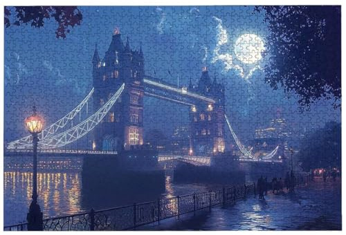 Puzzle 3000 Teile, London Puzzle 3000 Teile Erwachsene, Landschaft Holzpuzzle Erwachsene für Heimunterhaltung, EIN Herausforderndes Rätsel, Puzzlespiele für Die Ganze Familie, Deko Wohnzimmer, -6661
